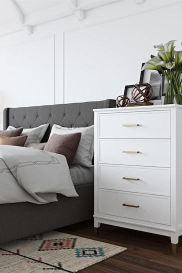 CosmoLiving White Westerleigh Four Drawers Chest