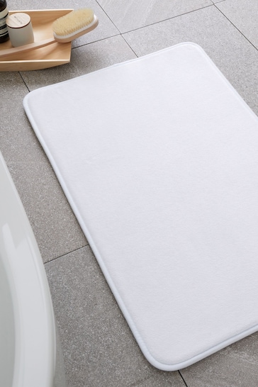 Buy Catherine Lansfield White Anti-Bacterial Memory Foam Bath Mat from the  Next UK online shop