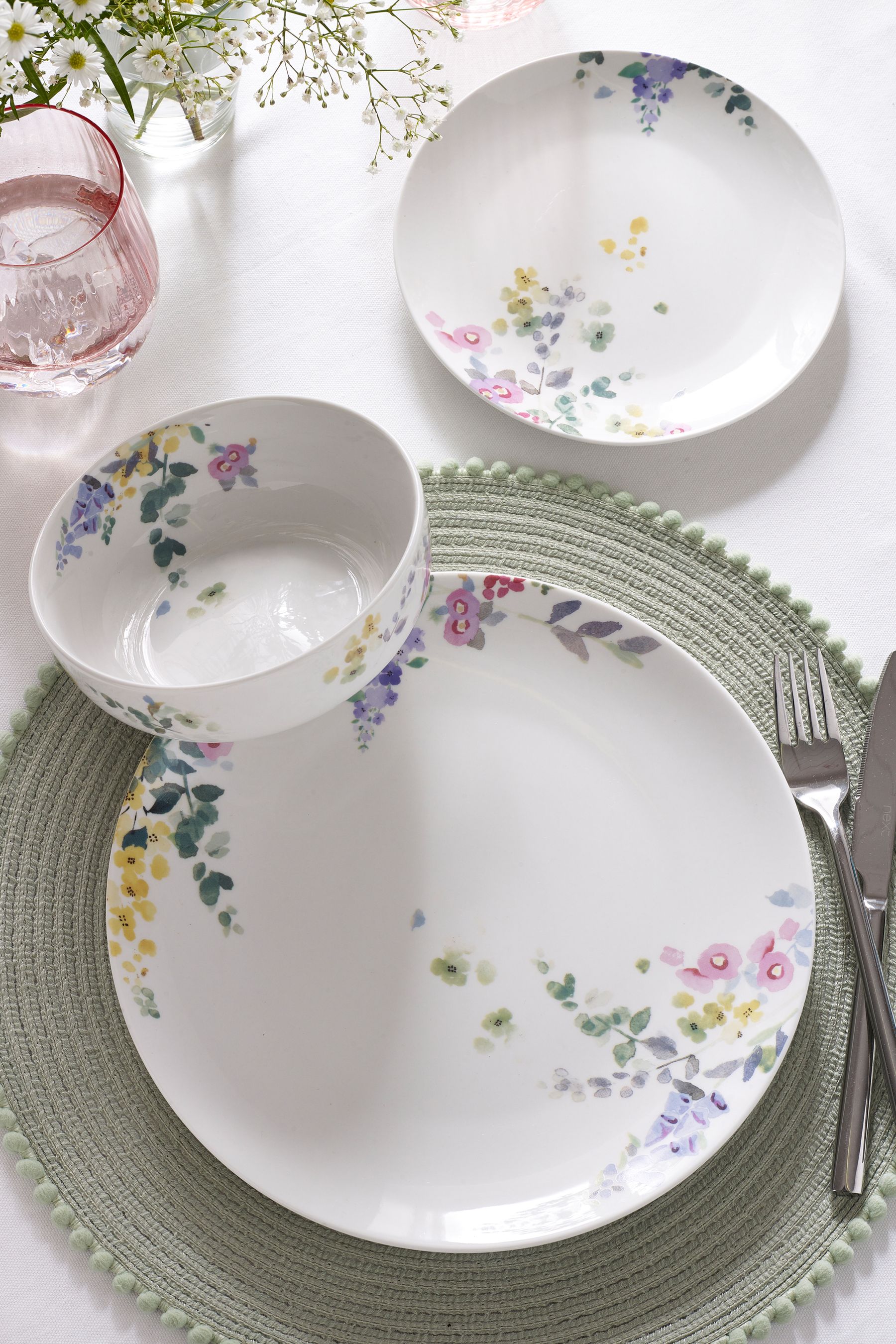 Floral dinnerware set cheap