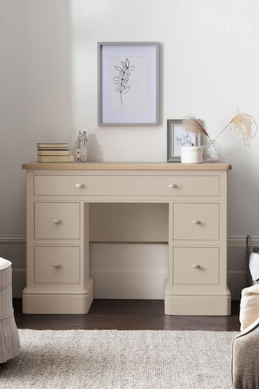 Stone Hampton Painted Oak Collection Luxe Space Saving Storage Console Dressing Table
