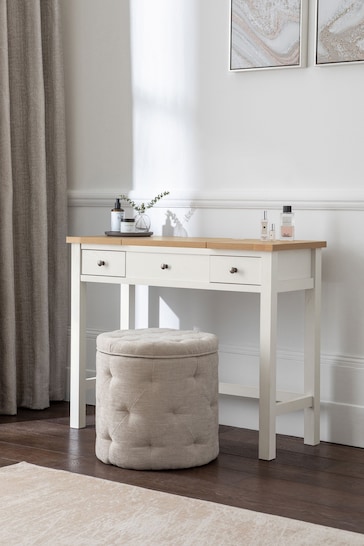 Chalk White Malvern Paint Effect Console Dressing Table