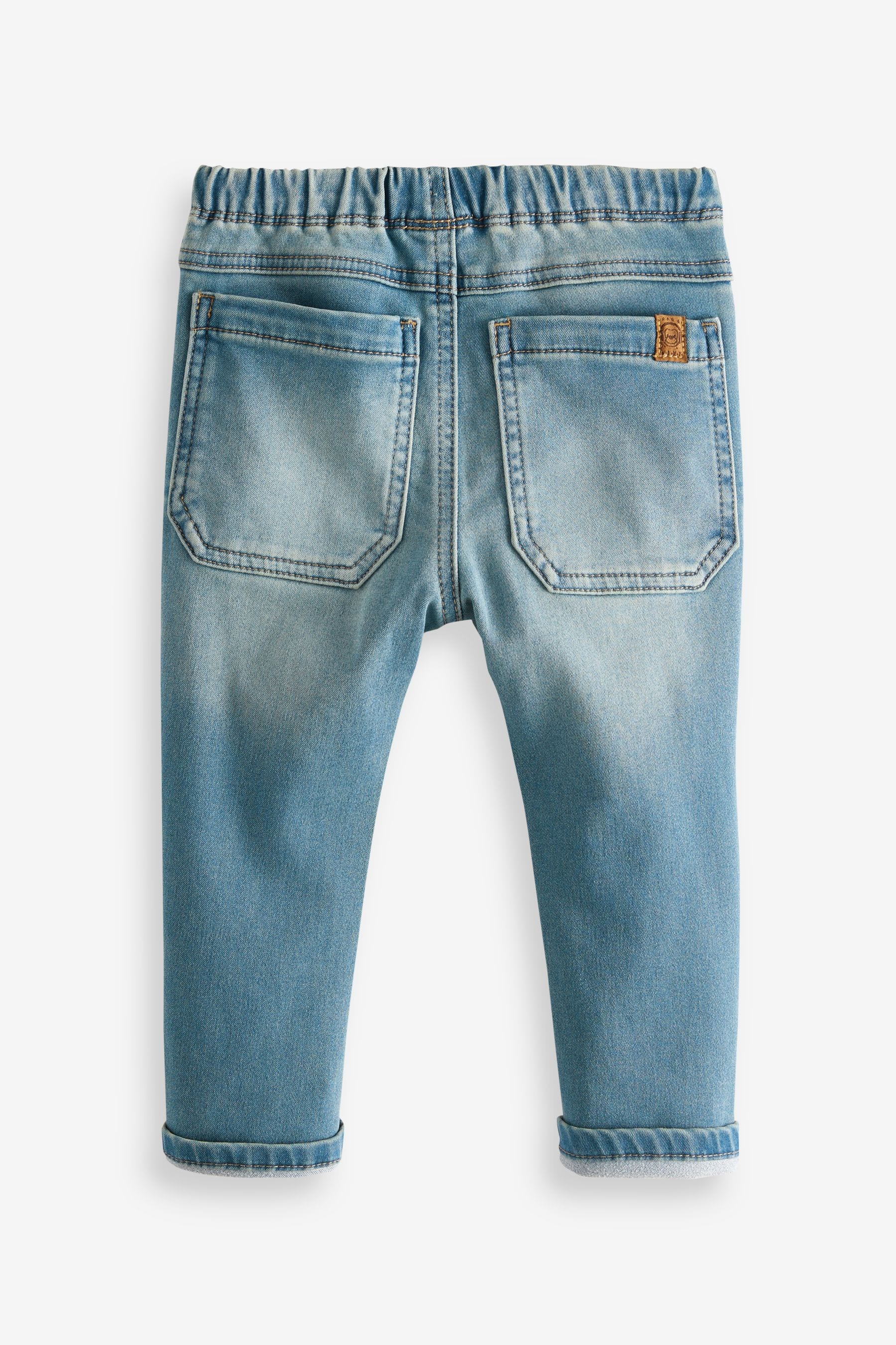 Pull on store stretch denim jeans