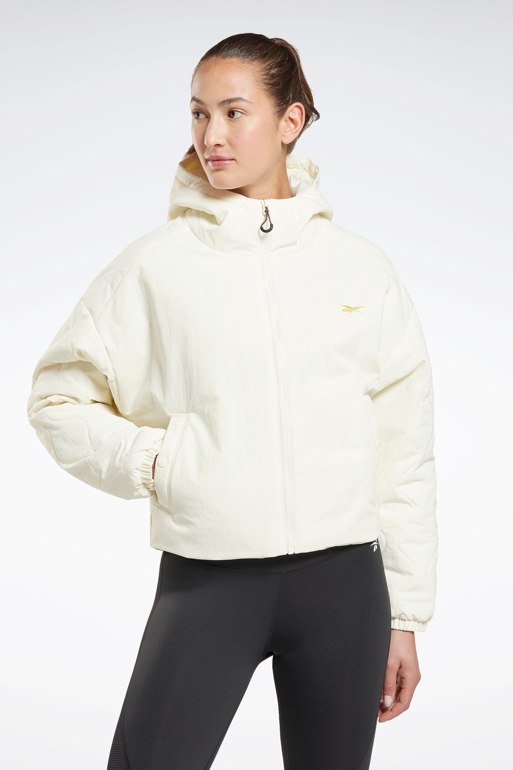 Reebok jacket womens white deals