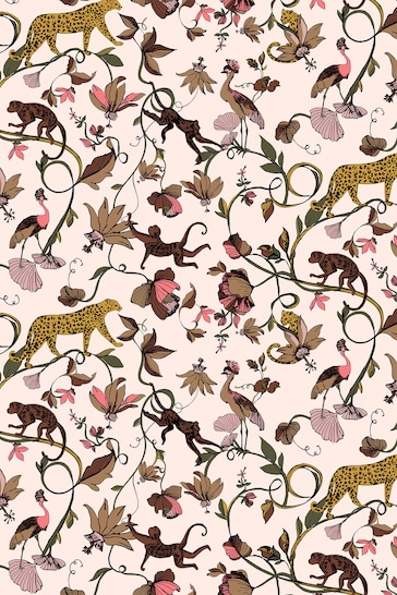 furn. Natural Exotic Wildlings Tropical Wallpaper Sample Wallpaper