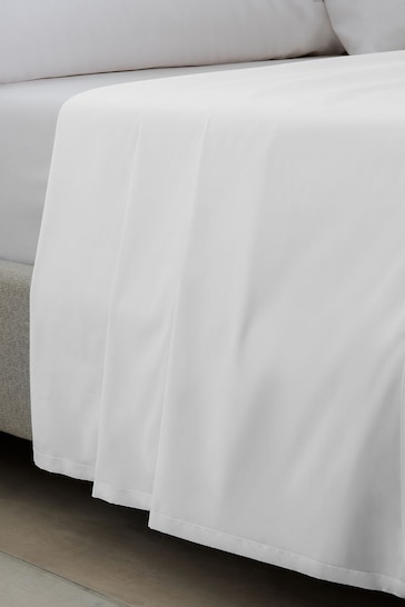 White Cool Touch TENCEL™ lyocell 200 Thread Count Flat Sheet