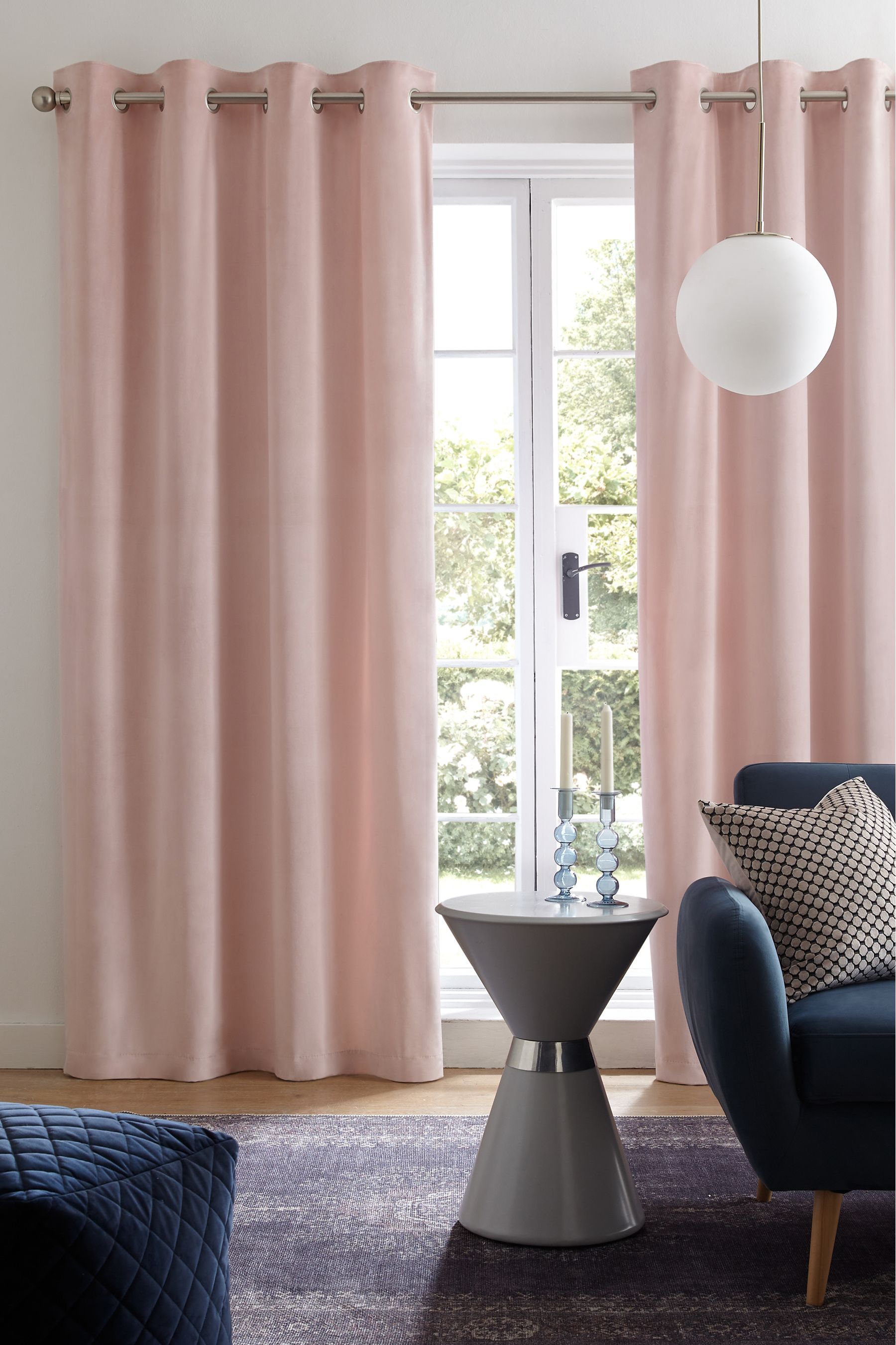 Light pink best sale curtains