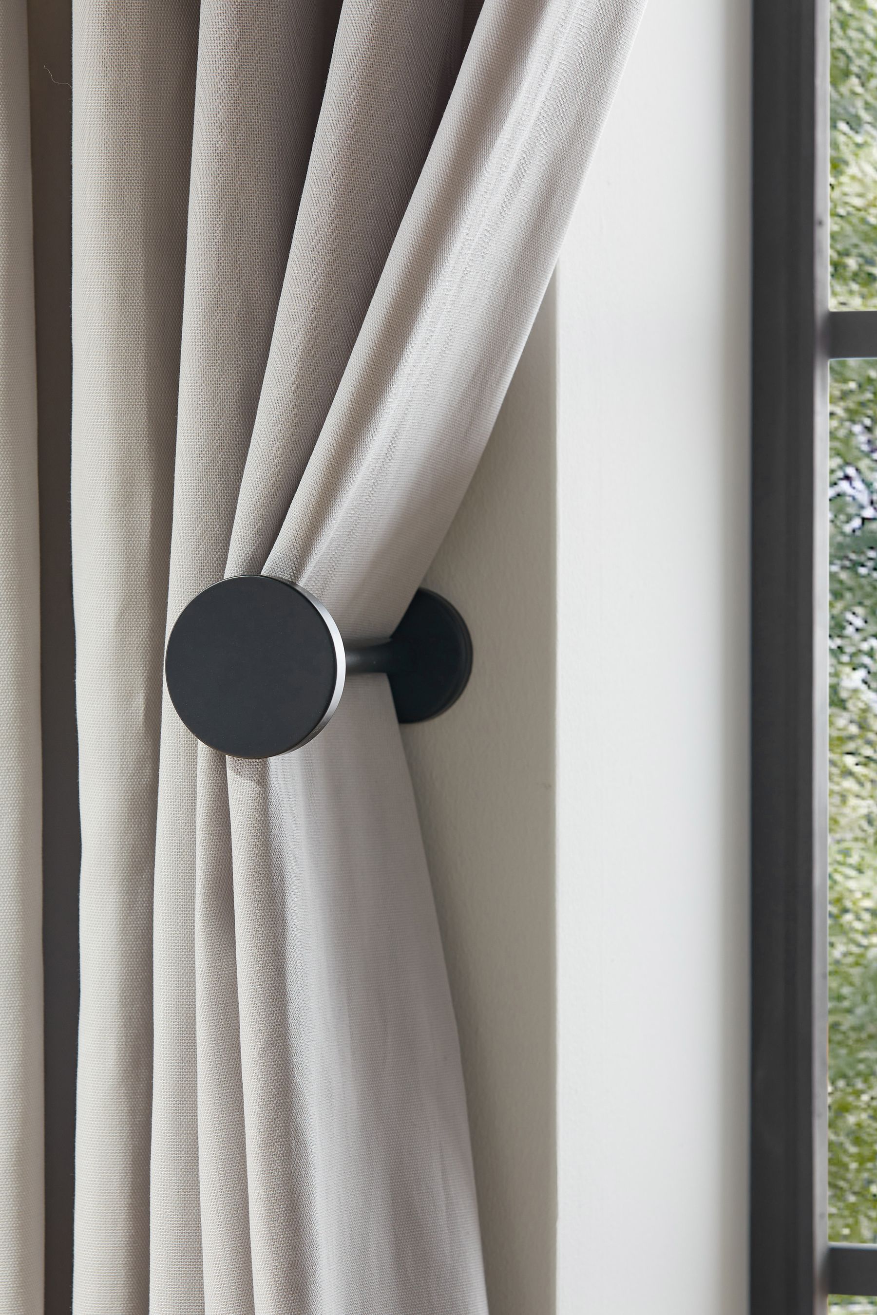 Buy Black Next Set of 2 Stud Curtain Holdbacks from the Next UK online shop