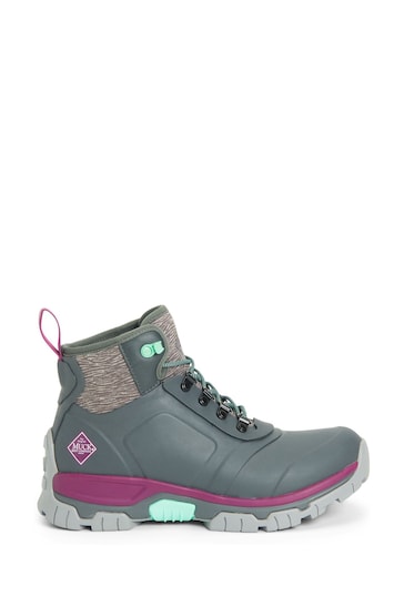 Muck Boots Womens Grey Apex Lace-Up Wellies