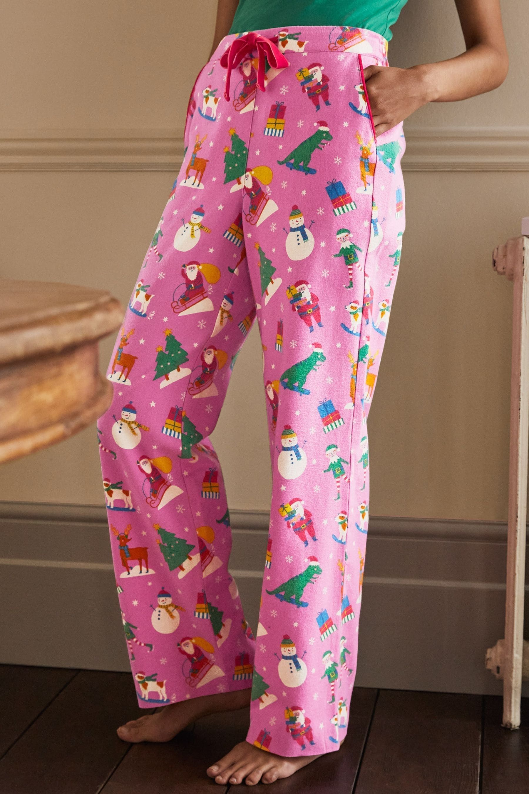 Boden Natural Vanessa Cosy Pyjama Bottoms