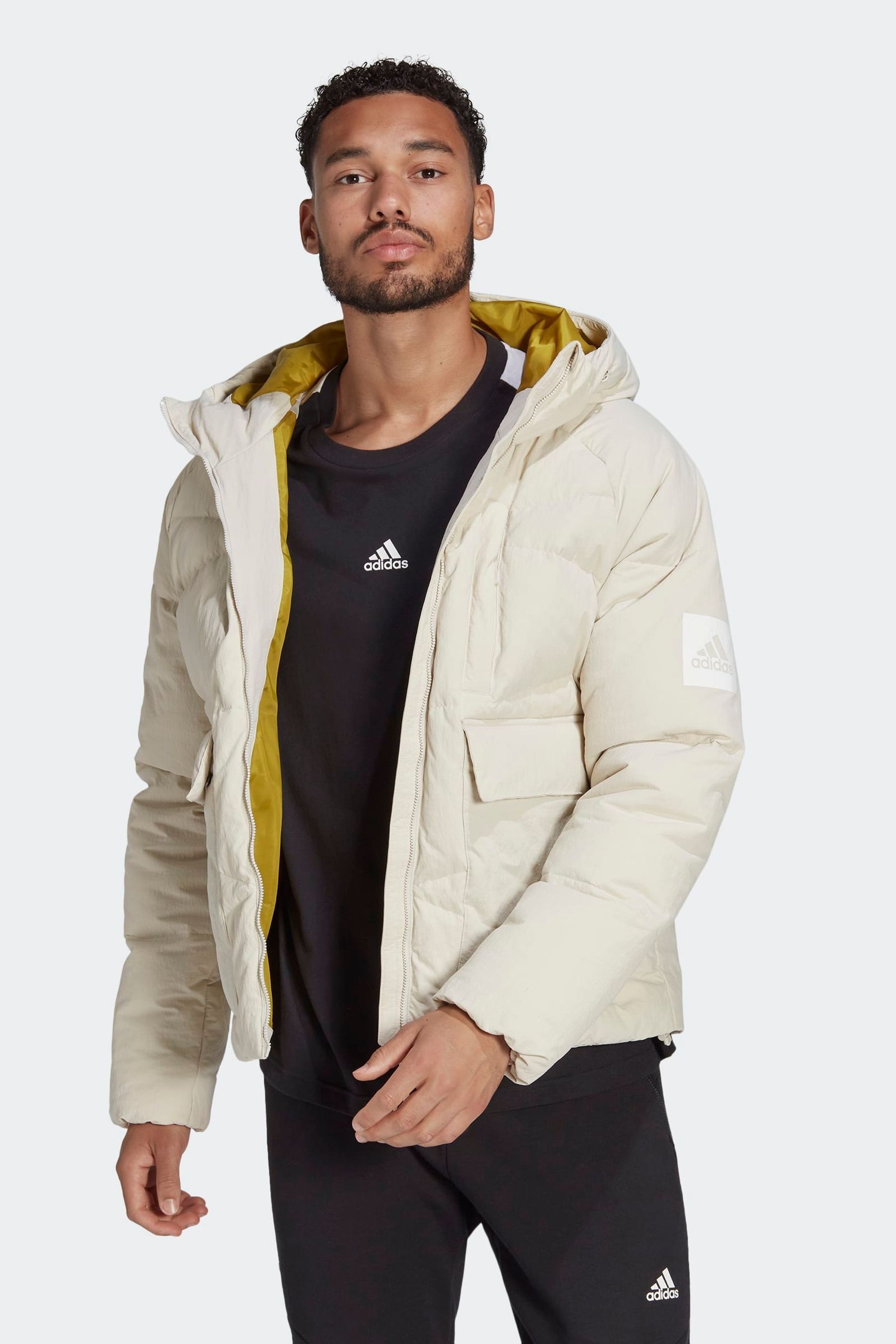 Adidas yellow puffer jacket online
