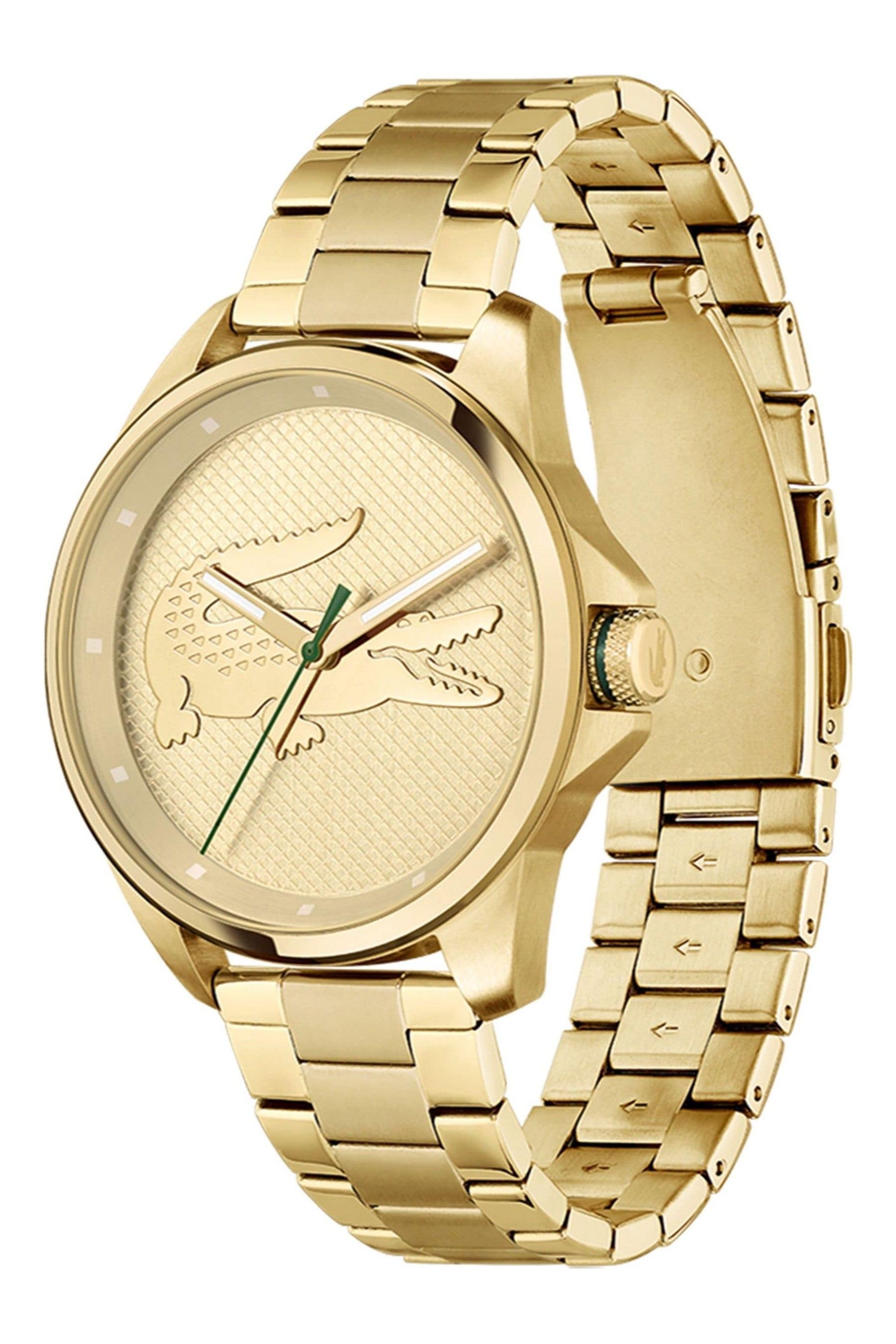 Lacoste gold watch mens sales