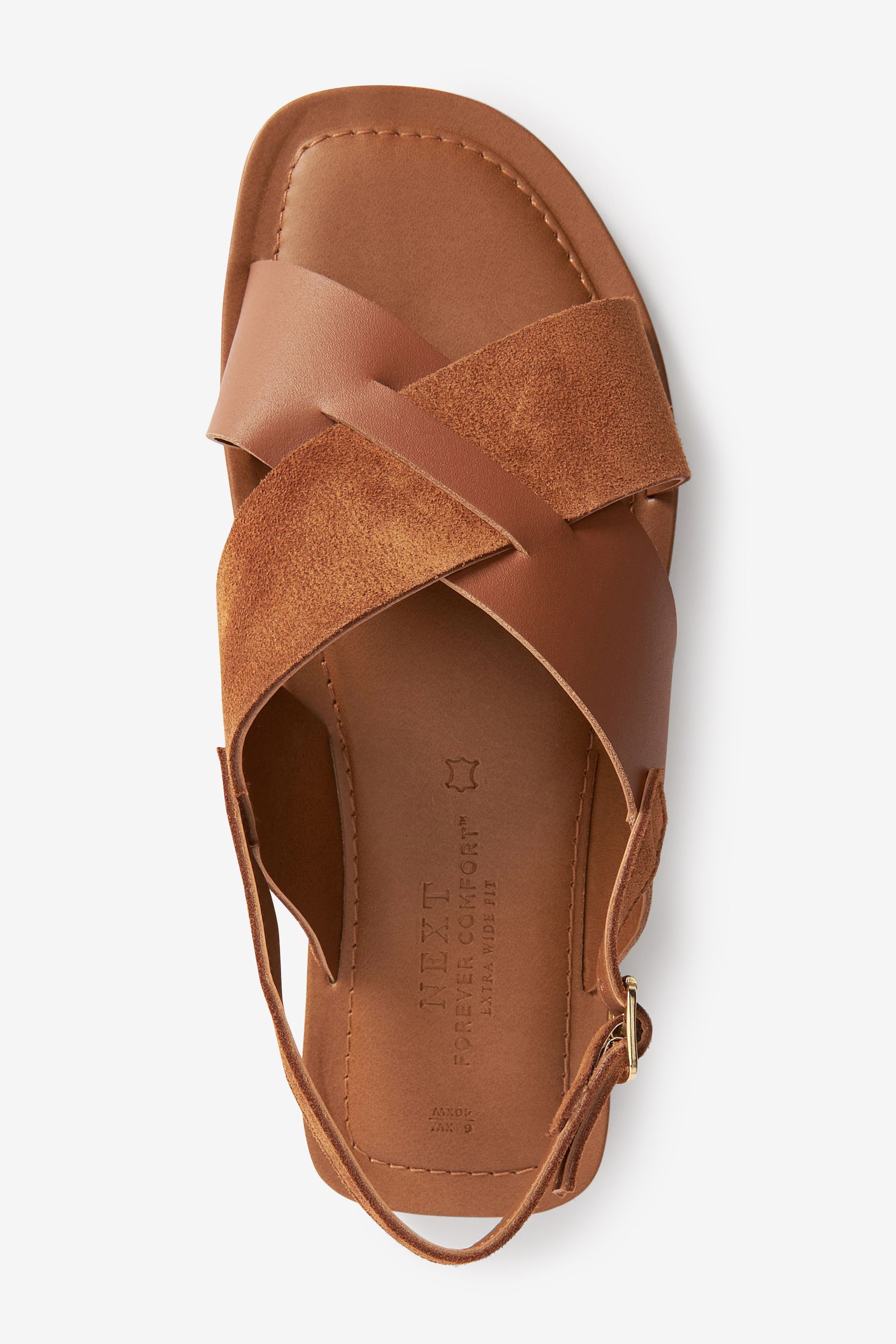 Wide fit outlet leather sandals uk