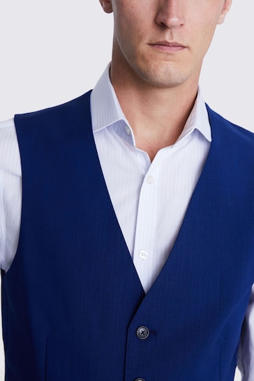 MOSS Tailored Fit Royal Blue Suit: Waistcoat