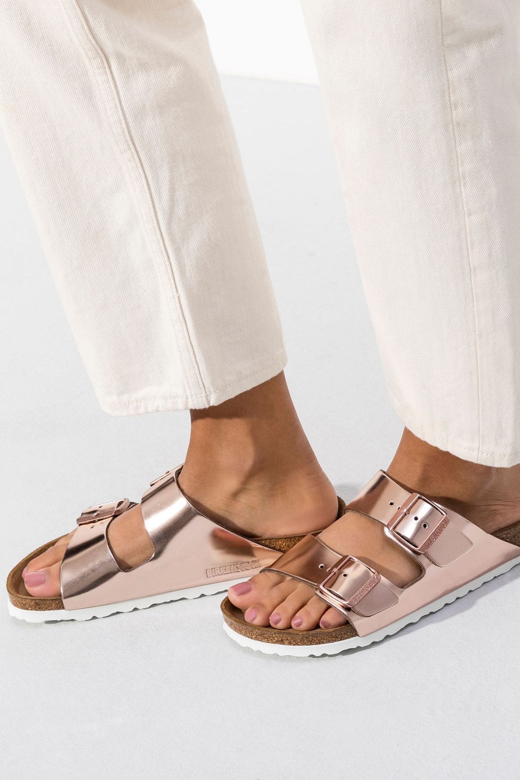 Buy Birkenstock Arizona Metallic Copper Sandals from the Next UK