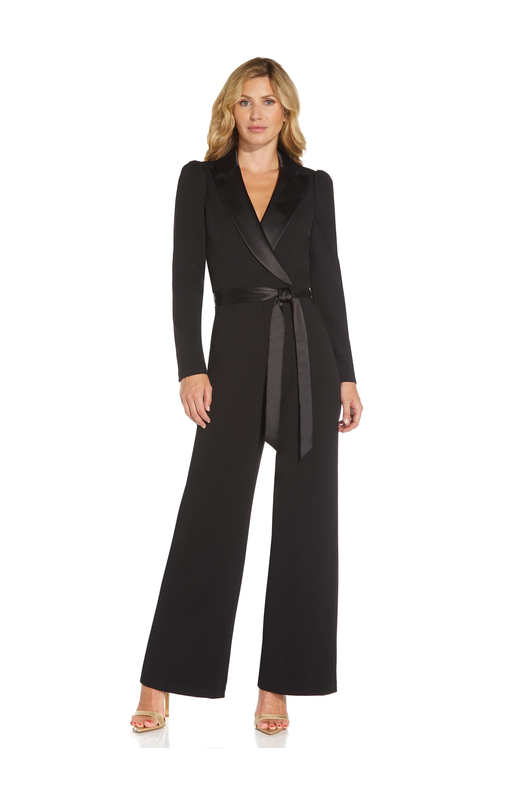 Ladies tuxedo jumpsuit top
