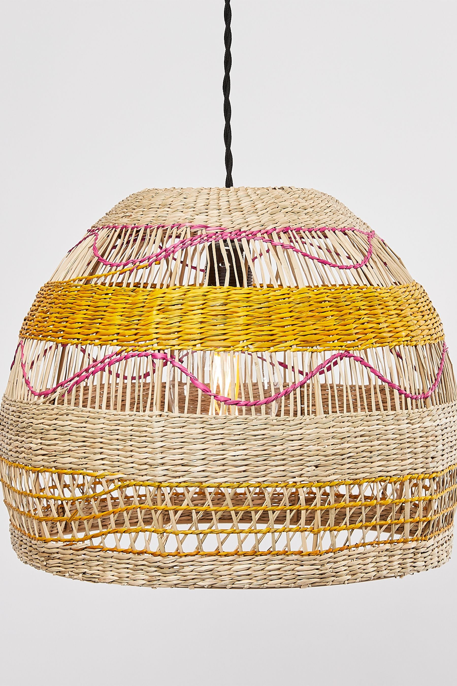 Pendant lamp outlet shade seagrass