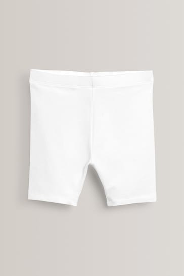 White Cycle Shorts (3-16yrs)