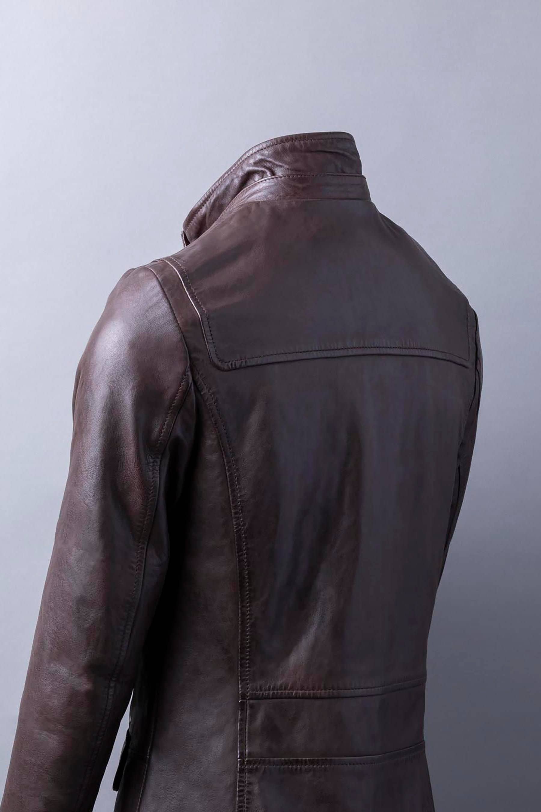 Buy Lakeland Leather Dockray Hooded Leather Duffle Coat In Brown