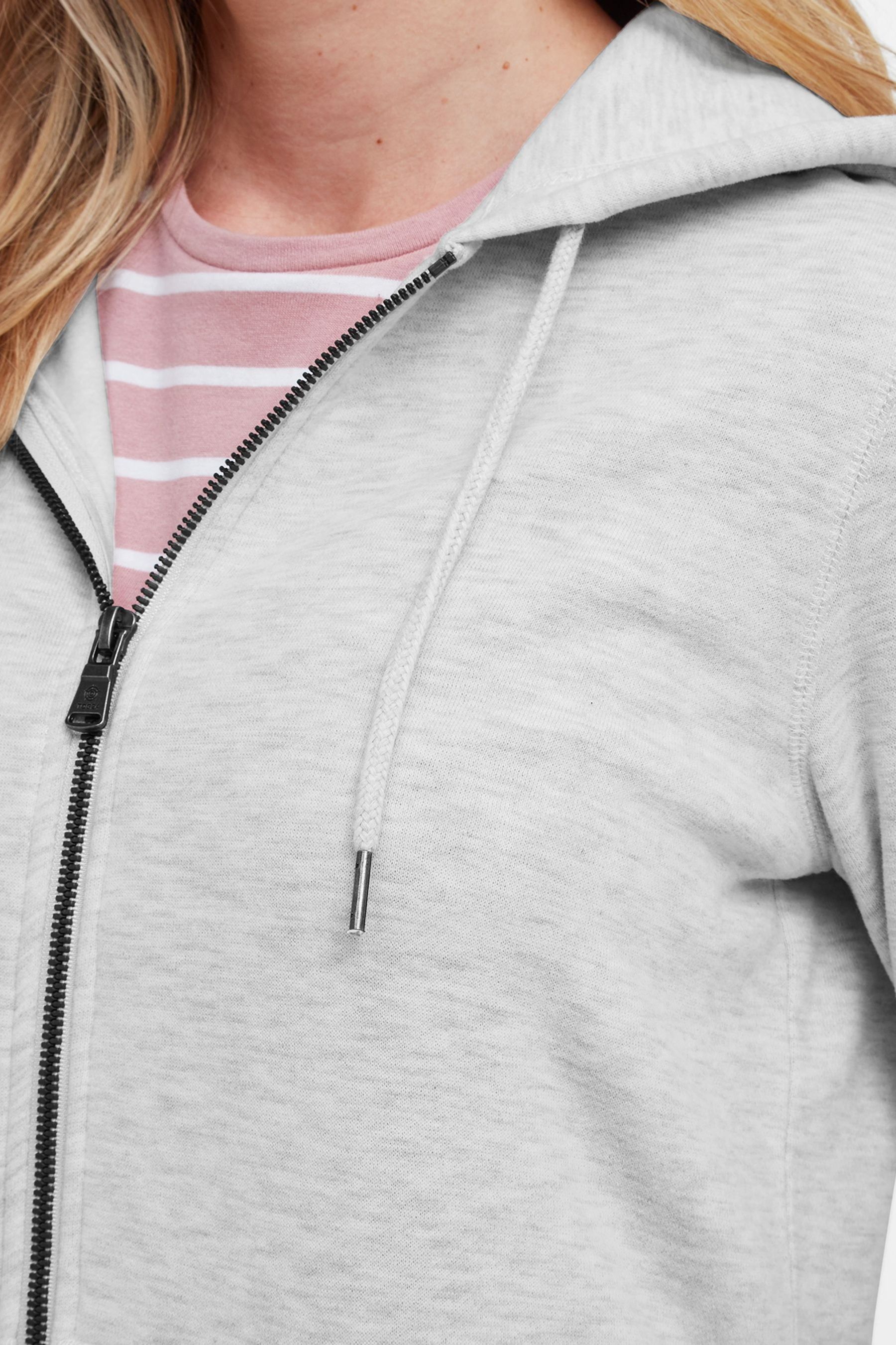 Light grey zip up hoodie womens top