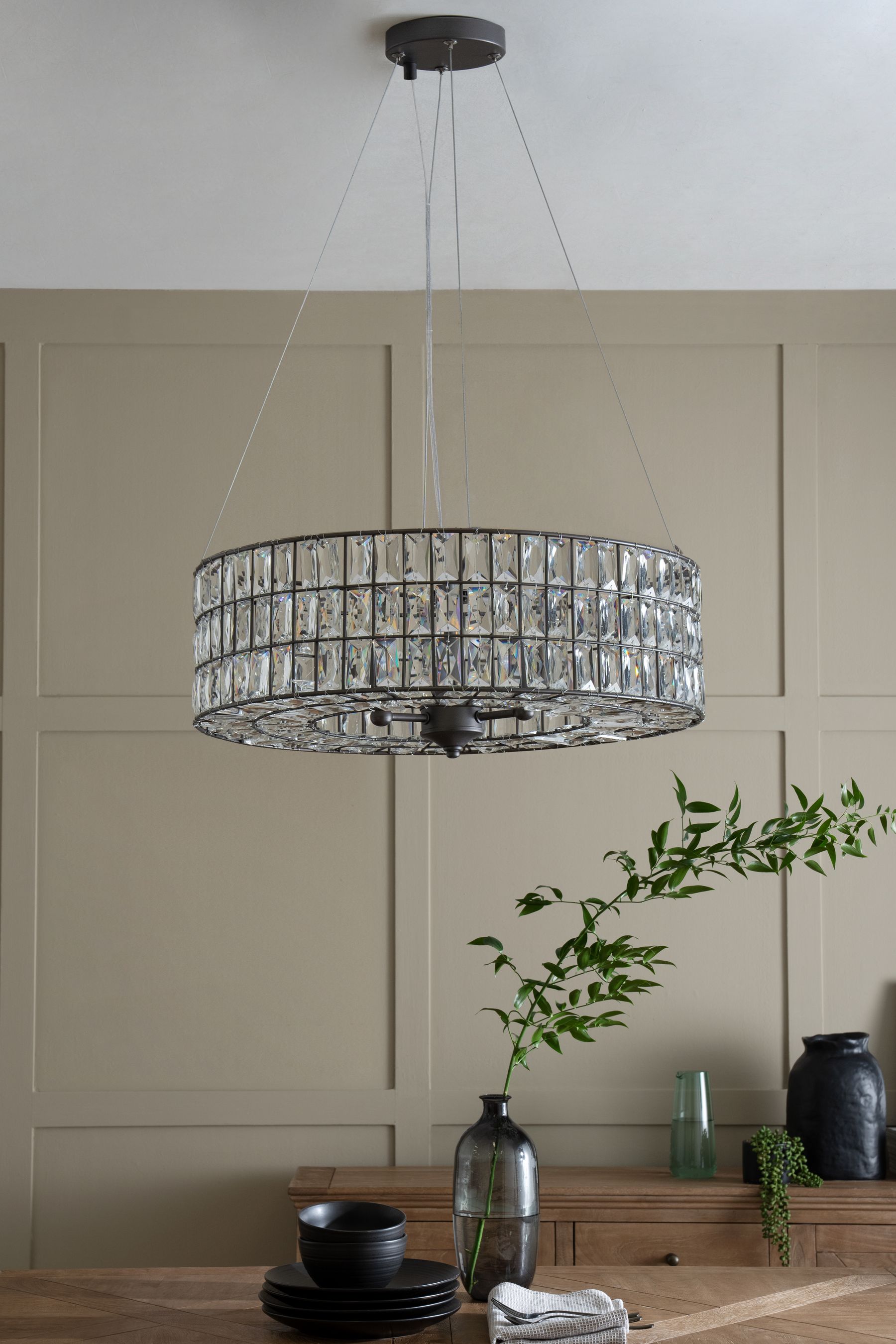 Buy Black Boston 3 Light Chandelier Ceiling Light from the Next UK