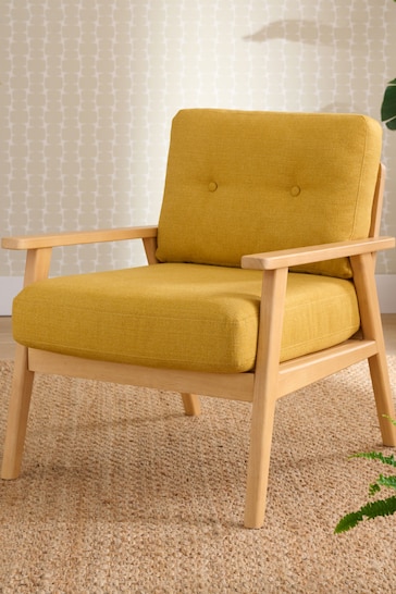 Scion Chenille Ochre Yellow Jesper Chair