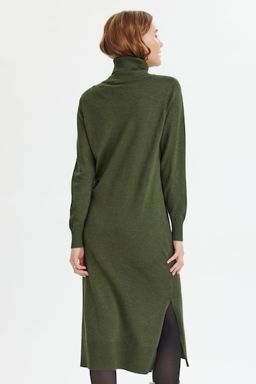 Saint Tropez Green Milasz Roll Neck Long Dress