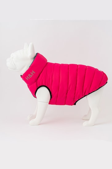 Pink Hugo & Hudson Reversible Padded Dog Coat