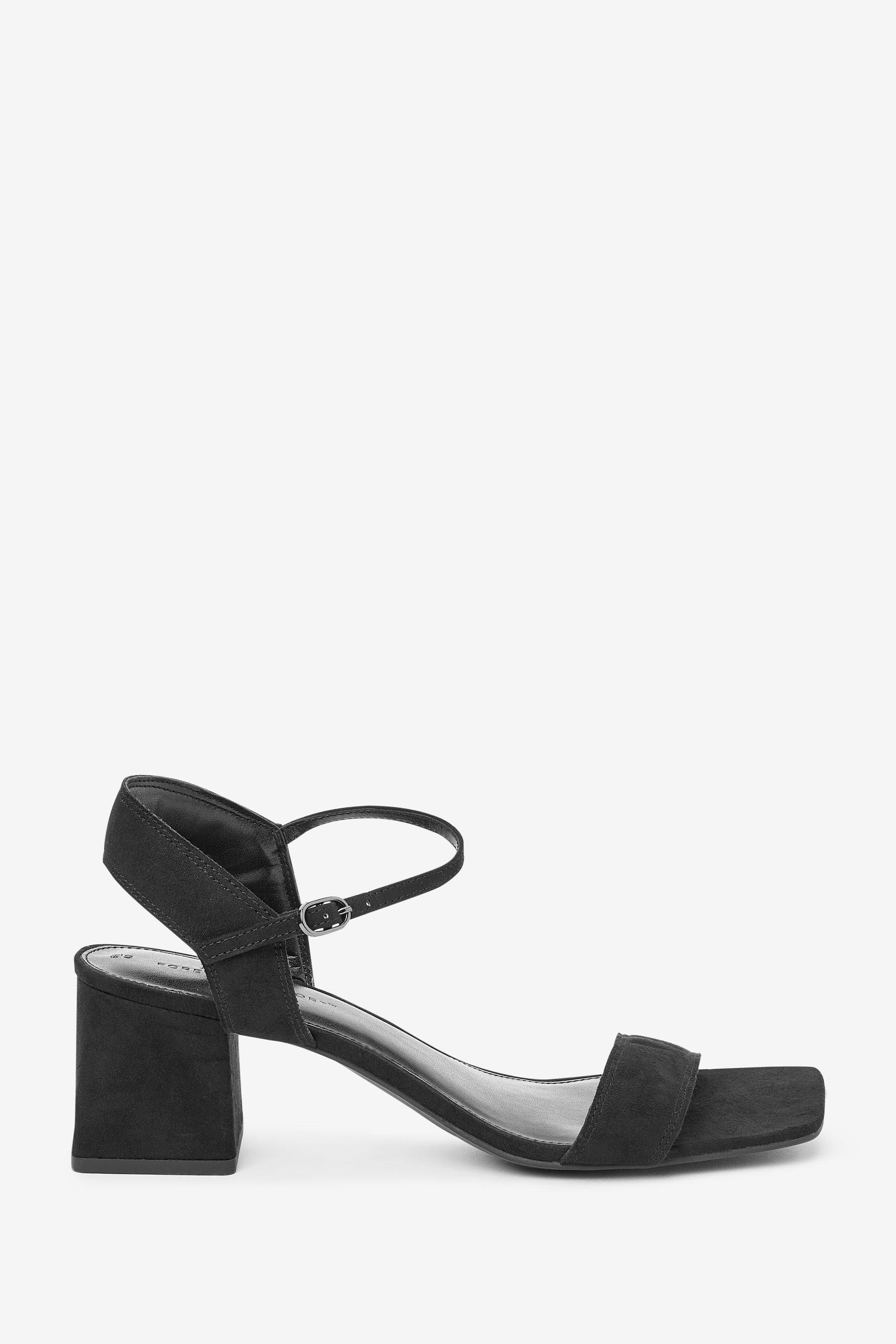 Comfortable black sales block heel sandals
