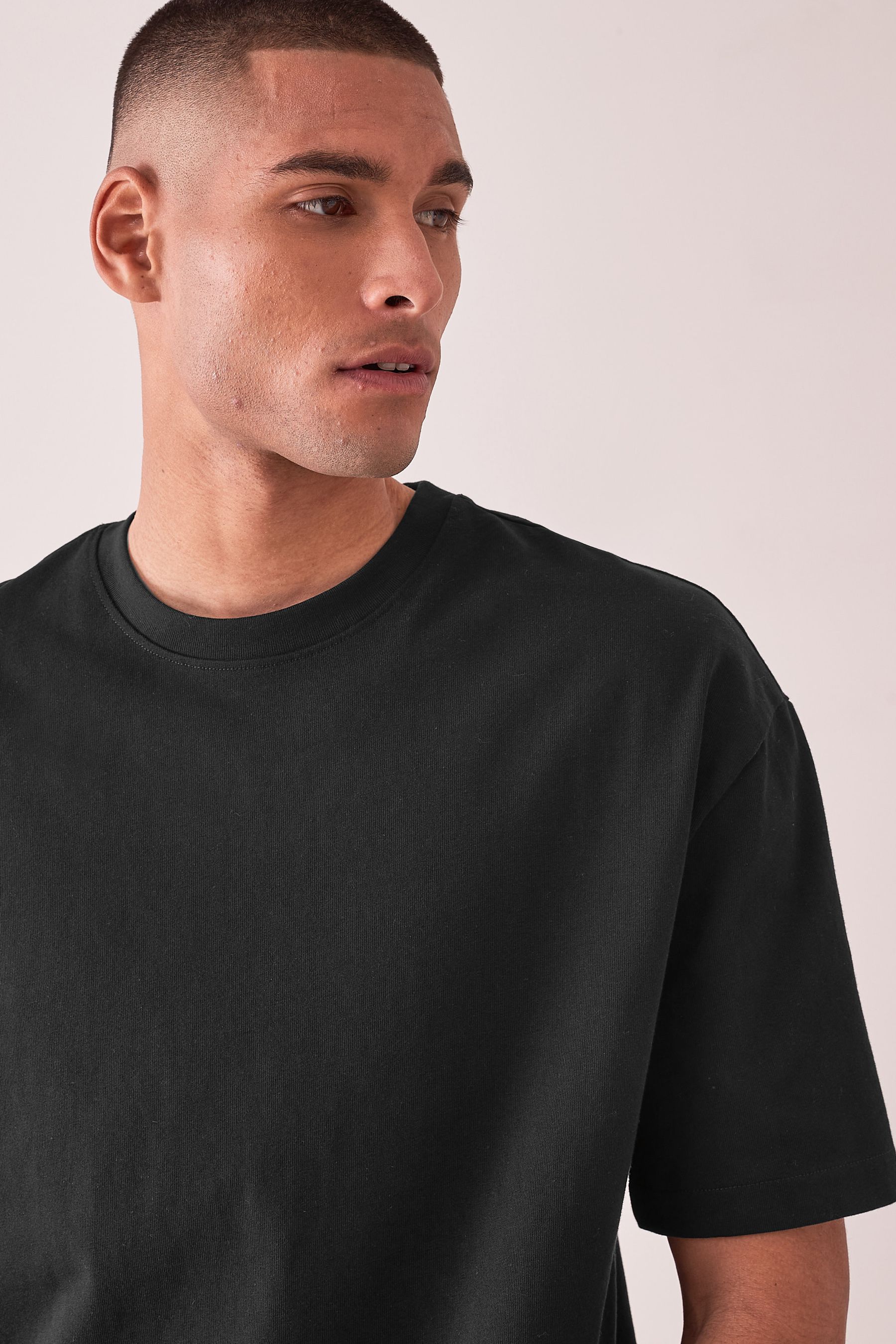 Buy Black Relaxed Heavyweight T Shirt from the Next UK online shop