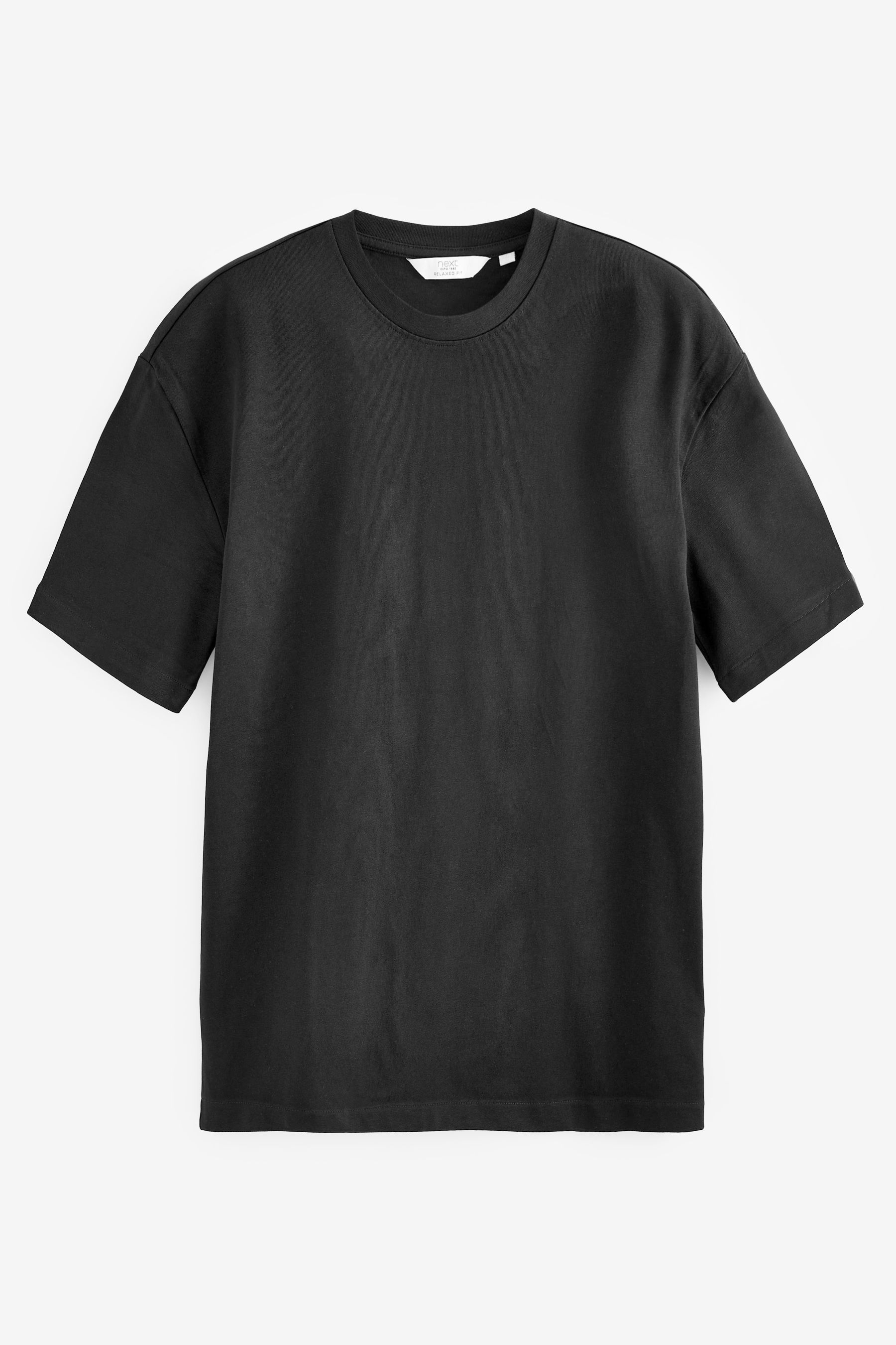 Buy Black Relaxed Fit 100 Cotton Heavyweight T Shirt from the Next UK online shop