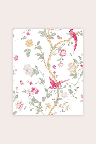 Laura Ashley Pink Summer Palace A4 Wallpaper Sample