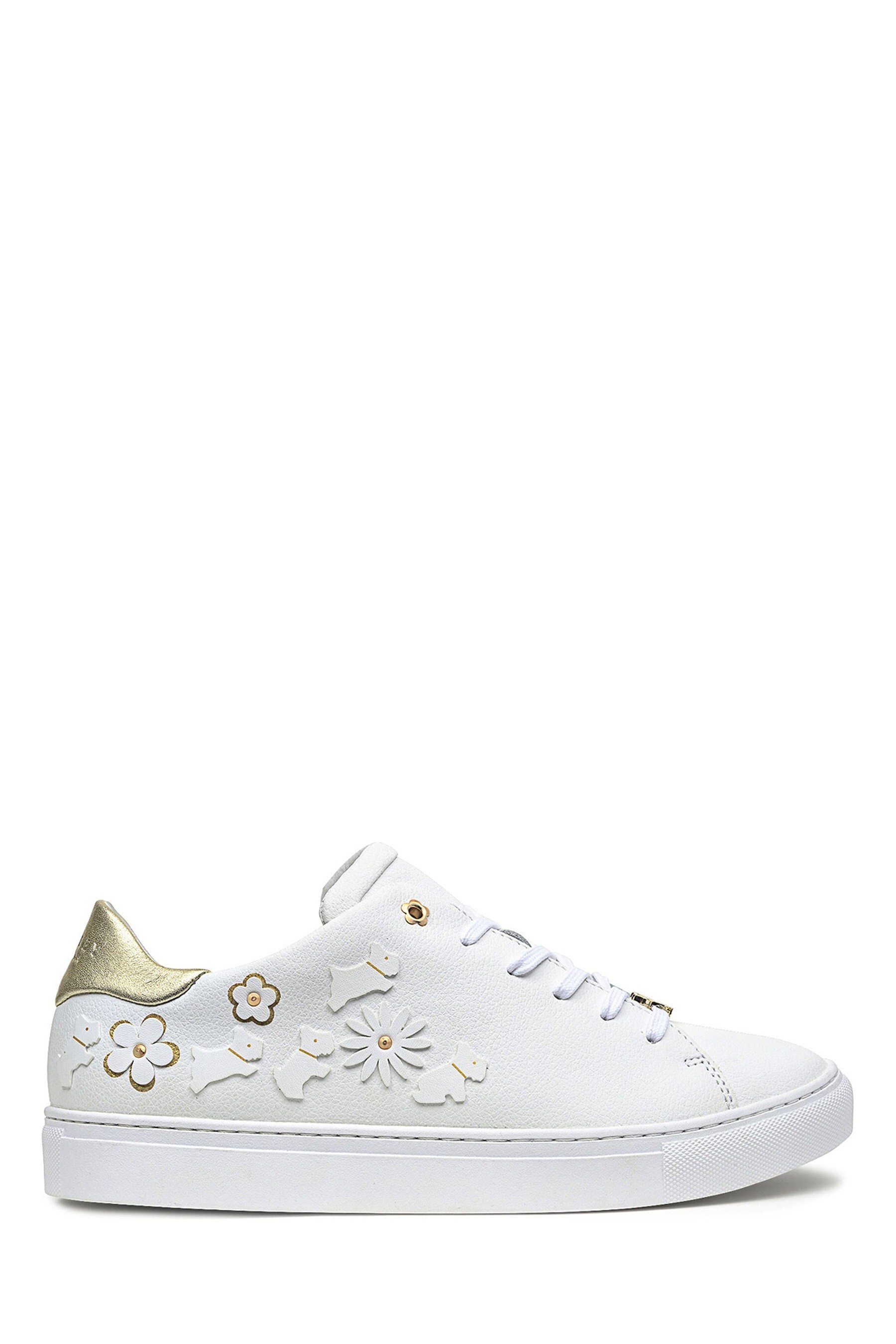 Mindy floral shop appliqué leather sneaker