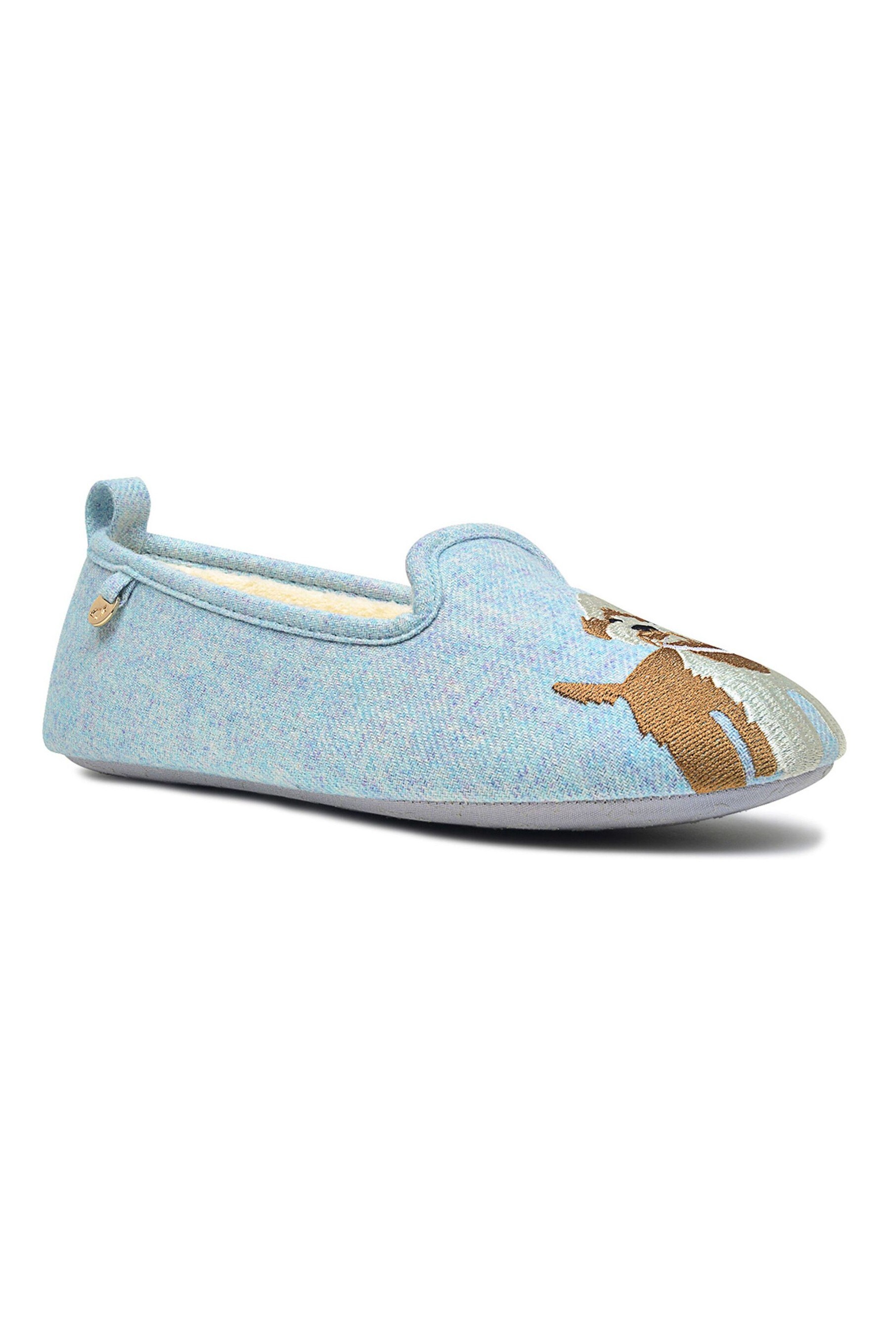 Buy Radley London Blue Sandy Embroidered Slippers from the Next UK