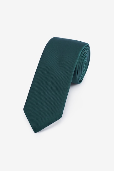 Green Slim Twill Tie