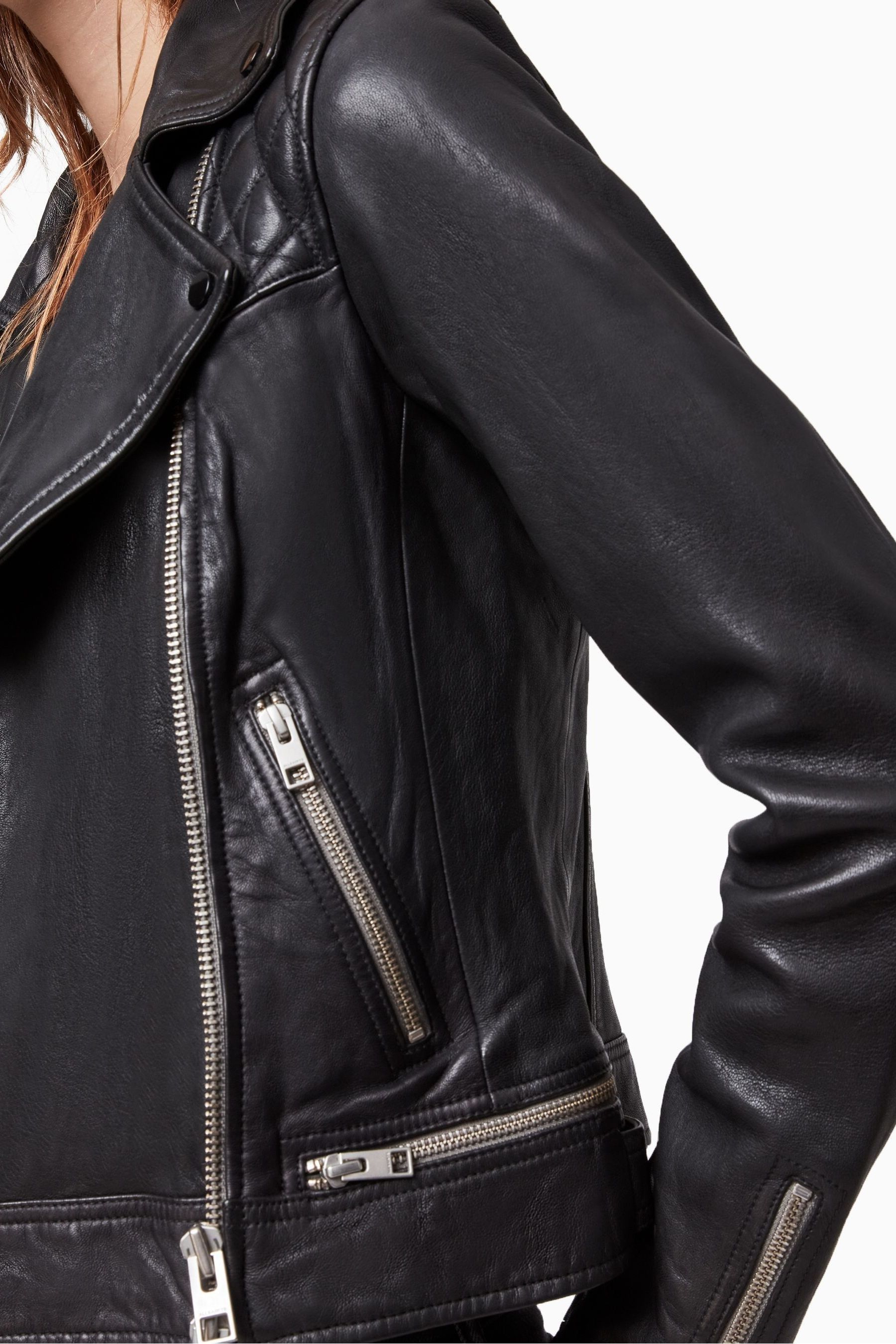 All saints womens conroy leather jacket review hot sale