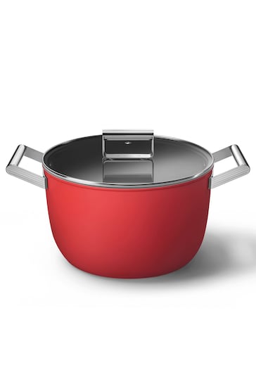 Smeg Red Red Casserole Dish With Lid 26cm