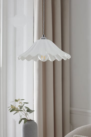 White Cheverny Easy Fit Lamp Shade
