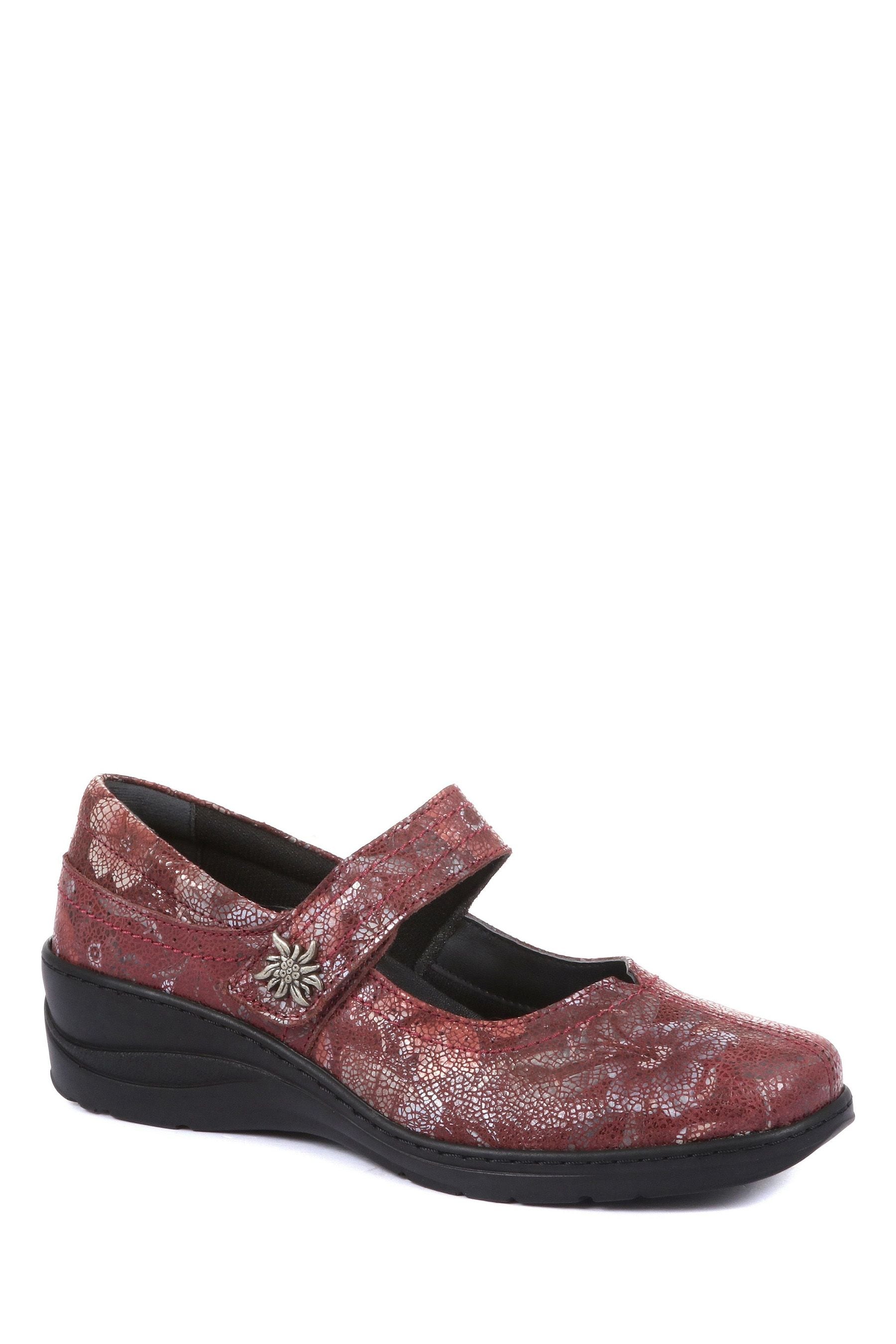 Wide fit red sales mary jane shoes