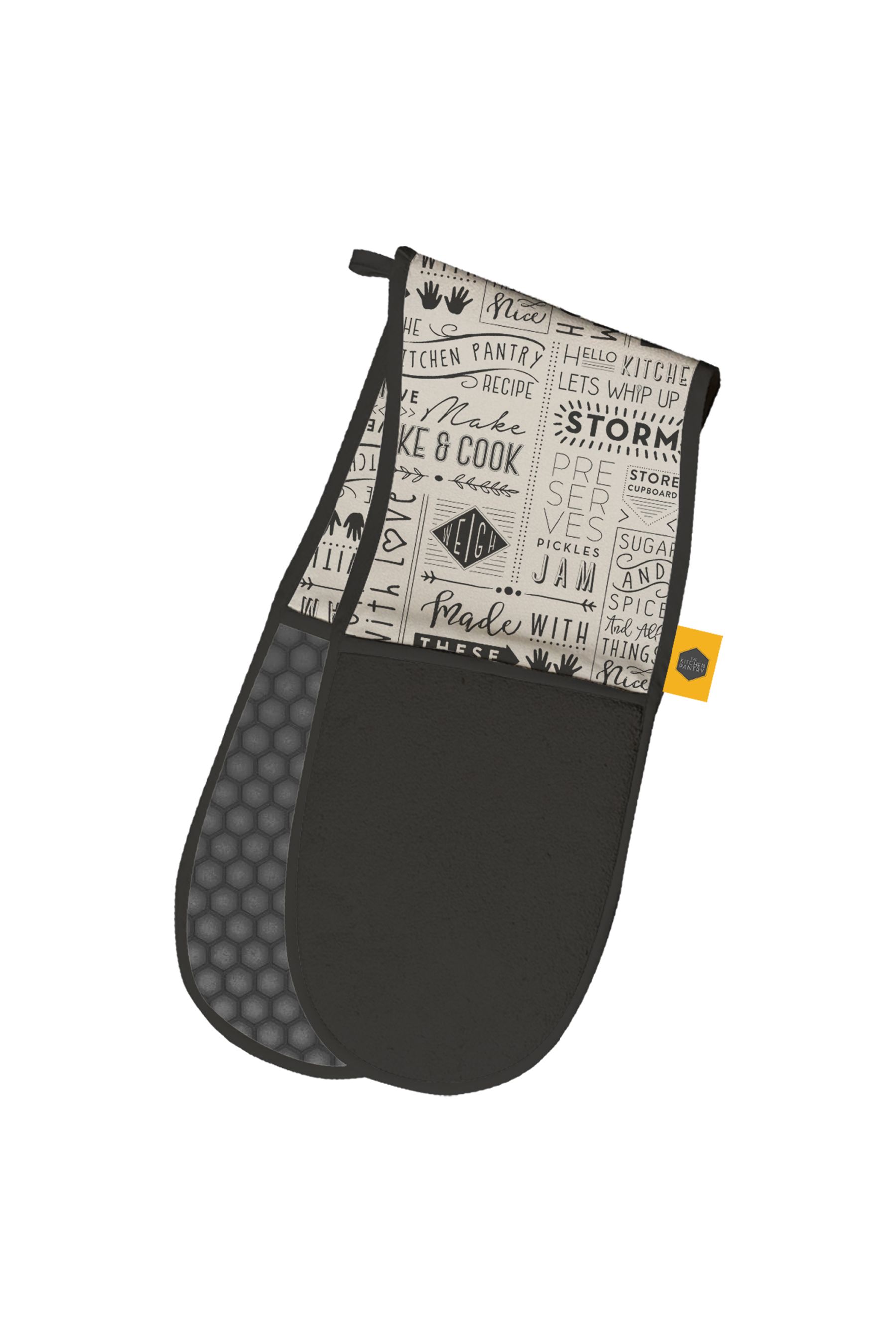 Black best sale oven gloves