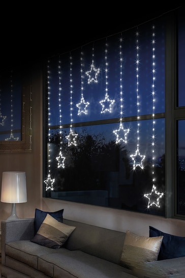 Premier Decorations Ltd White Christmas Wire Star LED Lights
