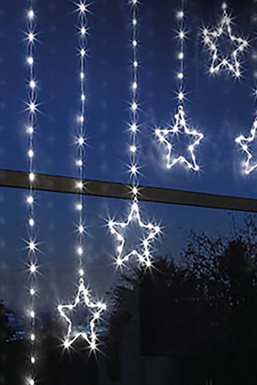 Premier Decorations Ltd White Christmas Wire Star LED Lights