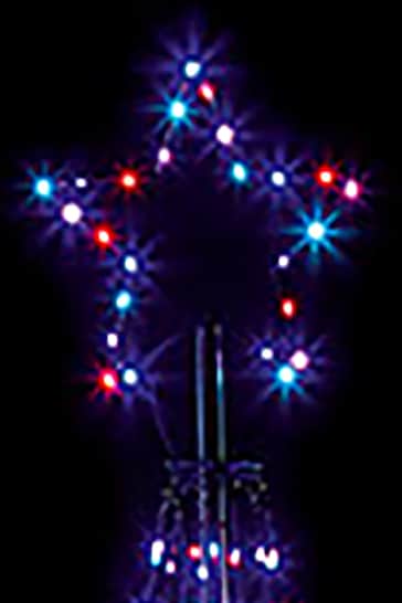 Premier Decorations Ltd Black Christmas Wire Pyramid Tree LED Lights
