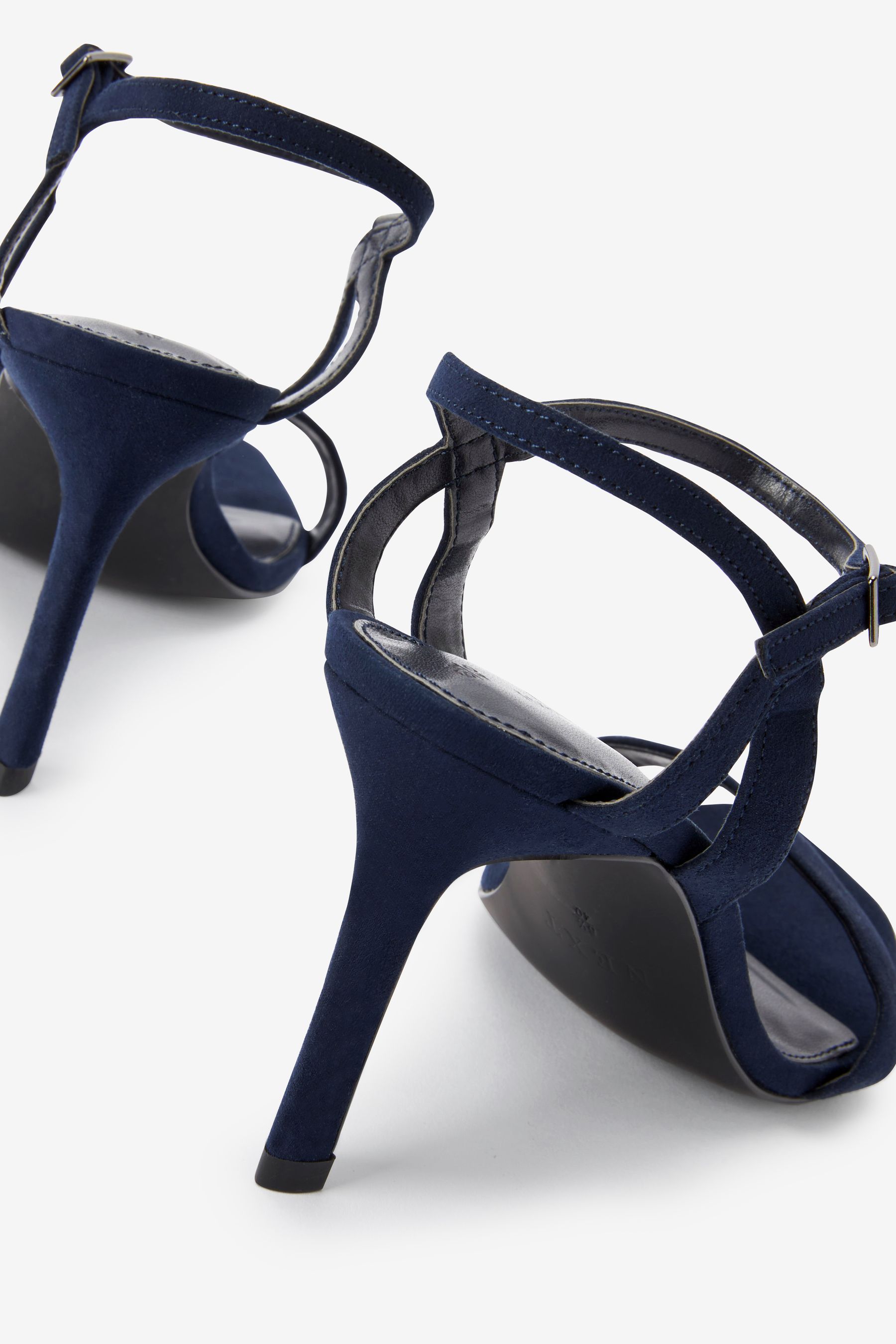 Navy heeled sandals new look on sale