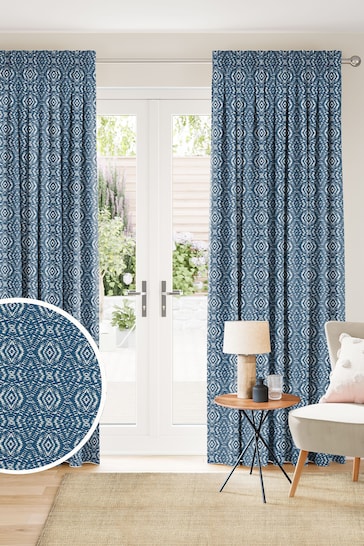Scion Blue Kazure Made To Measure Curtains