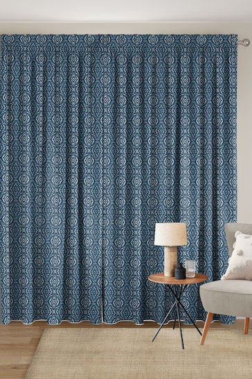 Scion Blue Kazure Made To Measure Curtains