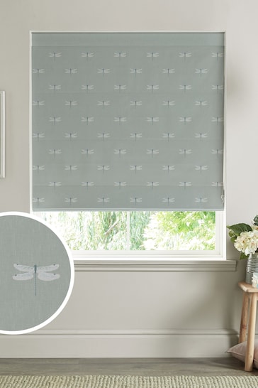 Sophie Allport Grey Dragonfly Made To Measure Roman Blind Blind