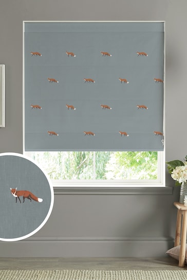 Sophie Allport Blue Foxes Made To Measure Roman Blind Blind