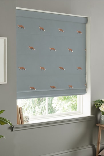Sophie Allport Blue Foxes Made To Measure Roman Blind Blind