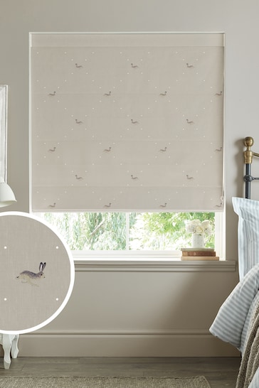 Sophie Allport Natural Hare Made To Measure Roman Blind