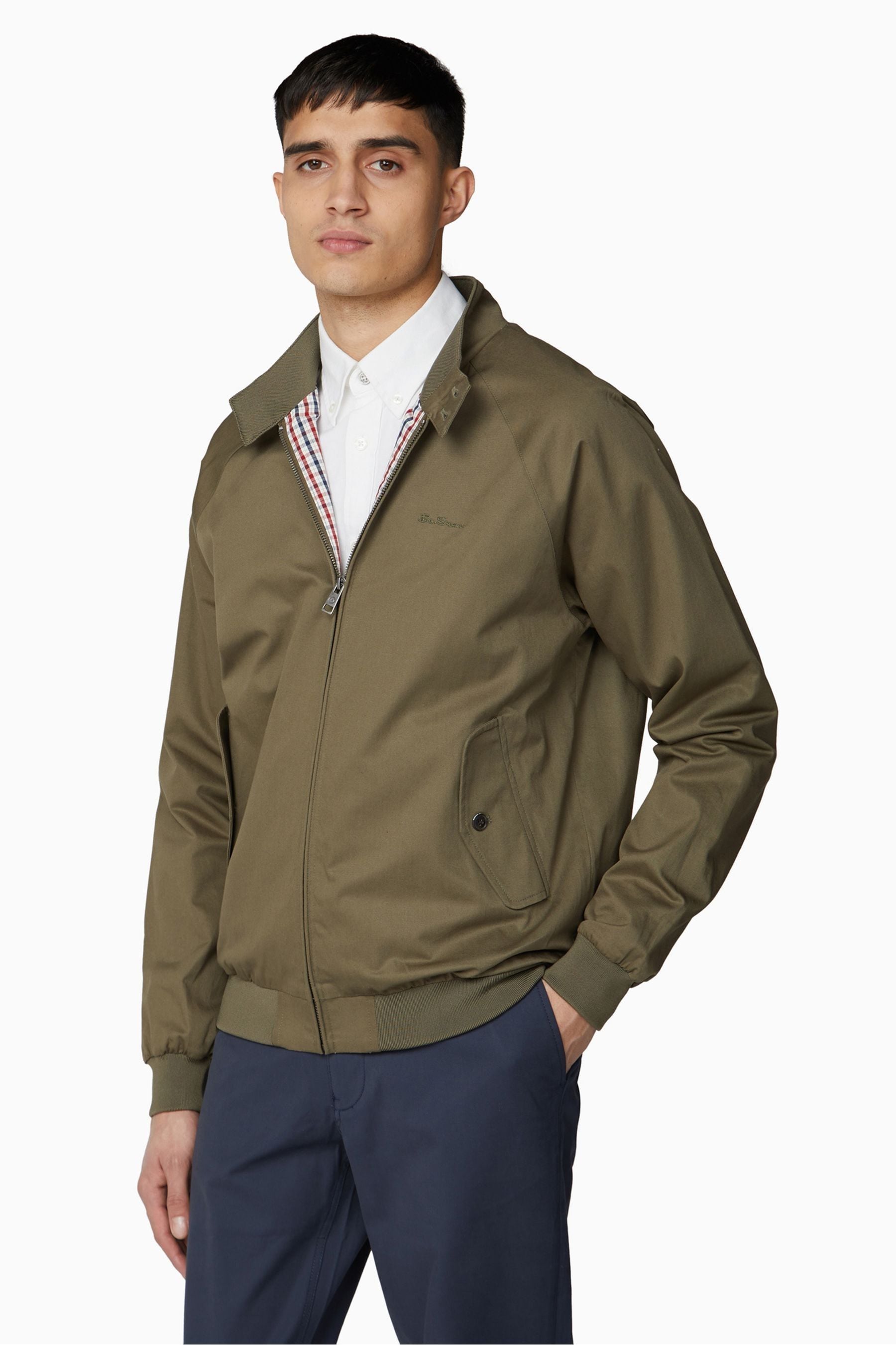Buy Ben Sherman Green 100 Cotton Signature Harrington Jacket from the Next UK online shop
